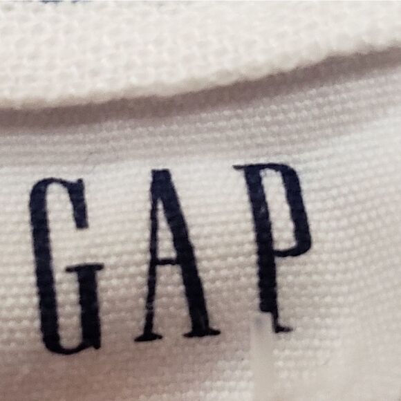 🔺️Gap Blue & White Stripe Linen Blend Apron Romper Shorts Size 00 - Picture 9 of 11